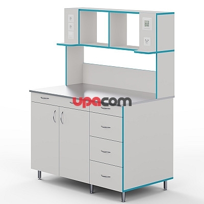 Пристенный стол со столешницей из нержавеющей стали СЛП НВК 1200 НЕРЖ