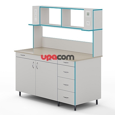 Пристенный стол со столешницей из полипропилена СЛП НВК 1500 ПП