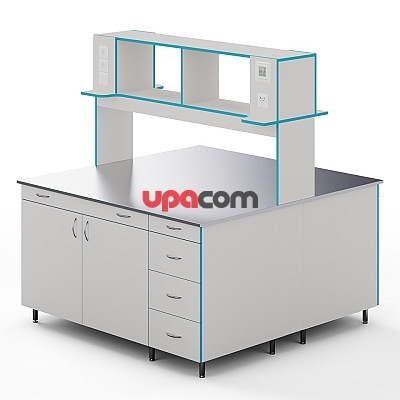 Островной стол со столешницей из нержавеющей стали СЛО НВК 1500 НЕРЖ