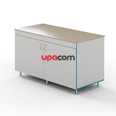 Закрытый стол для работы стоя со столешницей из полипропилена СЛЗ НВК 1500 ПП