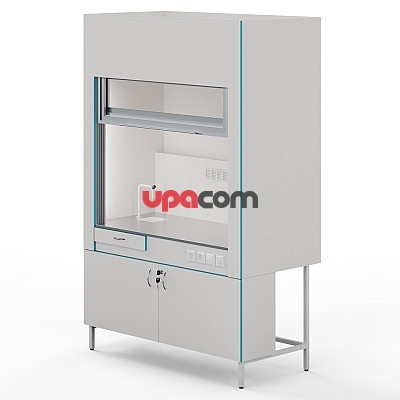 Вытяжной шкаф с сантехникой и столешницей из нержавеющей стали ШВ НВК 1500 НЕРЖ+