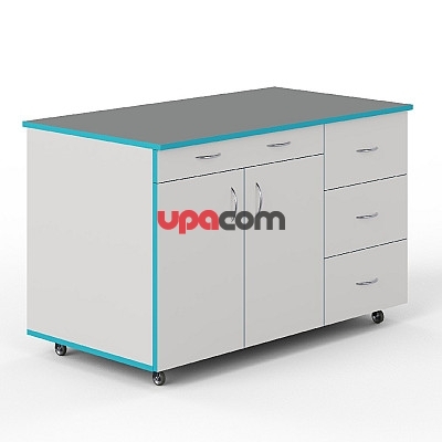 Подкатной модуль ТДЯ НВК 1200 для титровального стола СТ НВК 1200 ПЛАСТ (1090×600×700)