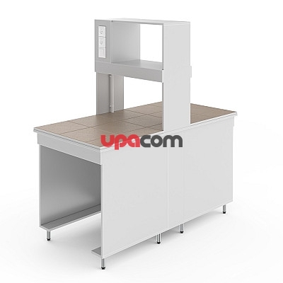 Физический островной стол со столешницей из керамогранитной плитки НВ-800 ОК