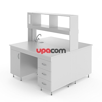 Химический островной стол со столешницей из ЛДСП НВ-1500 ОЛХ