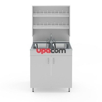 Стол-мойка НВ-800 МД с сушилкой (800×600×1650)