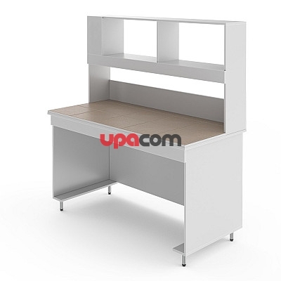 Физический лабораторный стол без розеток со столешницей из керамогранитной плитки НВ-1500 ПК-М