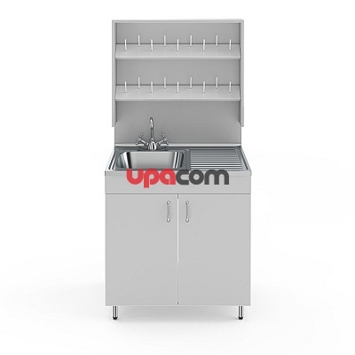 Стол-мойка НВ-800 МО с сушилкой (800×600×1650)