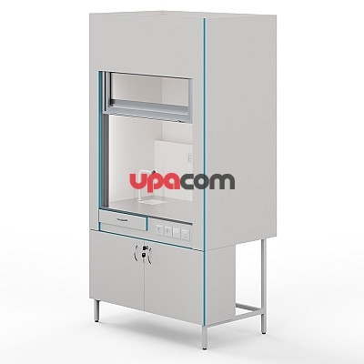 Вытяжной шкаф с сантехникой и столешницей из нержавеющей стали ШВ НВК 1200 НЕРЖ+