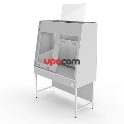 Двухрамный вытяжной шкаф со столешницей из ЛДСП НВ-1500 ШВд-М