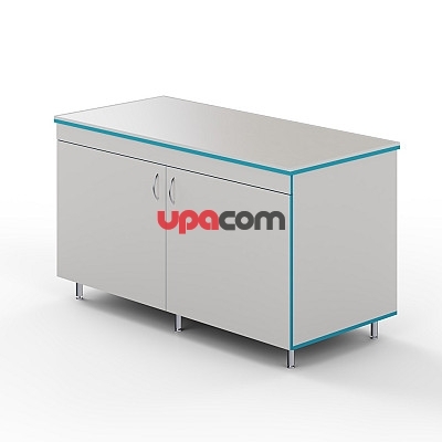 Закрытый стол для работы стоя со столешницей из монолитной керамики СЛЗ НВК 1500 МОН