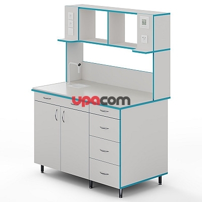 Пристенный стол с сантехникой и столешницей из монолитной керамики СЛП НВК 1200 МОН+