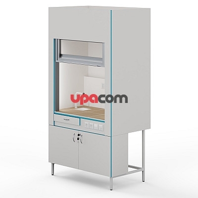 Вытяжной шкаф с сантехникой и столешницей из керамогранитной плитки ШВ НВК 1200 КГ+