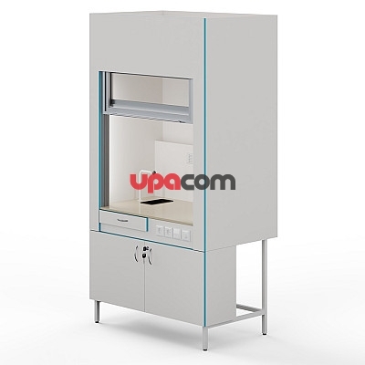 Вытяжной шкаф с сантехникой и столешницей из полипропилена ШВ НВК 1200 ПП+