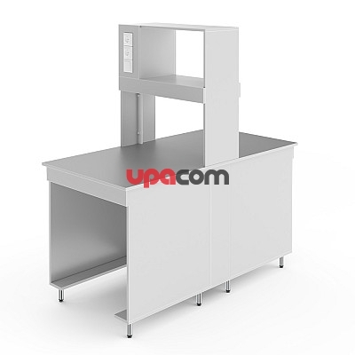 Физический островной стол со столешницей из химстойкого пластика НВ-800 ОСП