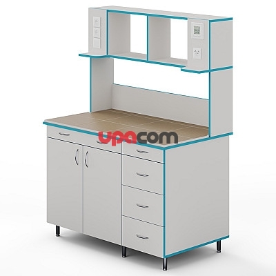 Пристенный стол со столешницей из керамогранитной плитки СЛП НВК 1200 КГ