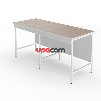 Высокий лабораторный стол со столешницей из керамогранитной плитки НВ-1800 ЛКв