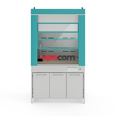 Металлический вытяжной шкаф с сантехникой ШВМ НВК 1200 МОН+ (1260×725×2220)