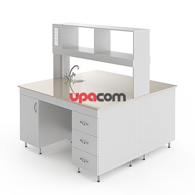 Химический островной стол со столешницей из полипропилена НВ-1500 ОПХ