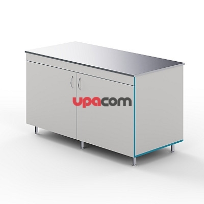 Закрытый стол для работы стоя со столешницей из нержавеющей стали СЛЗ НВК 1500 НЕРЖ