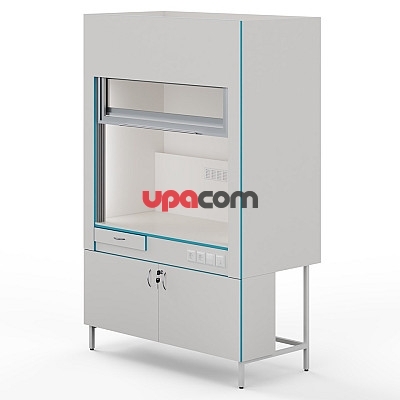 Вытяжной шкаф со столешницей из монолитной керамики ШВ НВК 1500 МОН