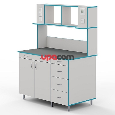 Пристенный стол со столешницей из химстойкого пластика СЛП НВК 1200 ПЛАСТ