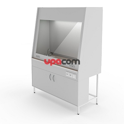 Вытяжной шкаф с сантехникой и столешницей из керамогранитной плитки НВ-1500 ШВ-У