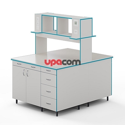 Островной стол со столешницей из монолитной керамики СЛО НВК 1200 МОН