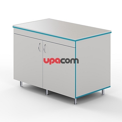 Закрытый стол для работы стоя со столешницей из монолитной керамики СЛЗ НВК 1200 МОН