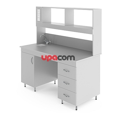 Химический лабораторный стол со столешницей из химстойкого пластика НВ-1500 ПСПХ